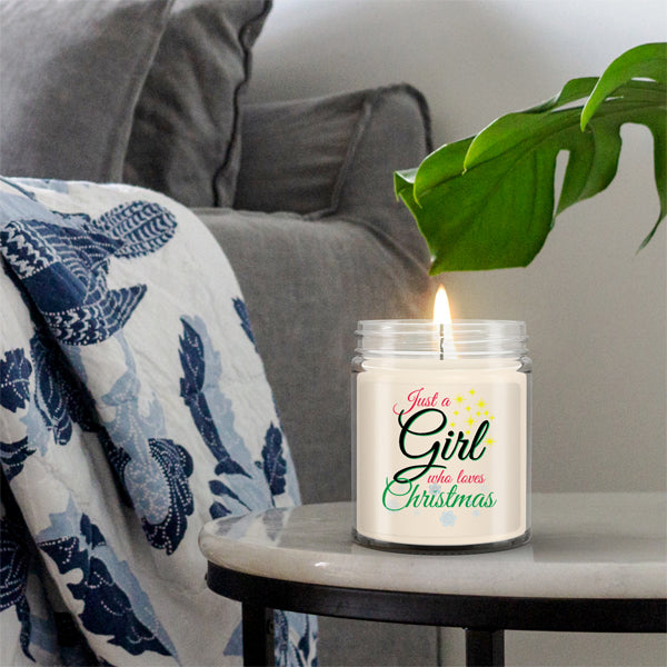 Girl Who Loves Christmas Candle Gifts
