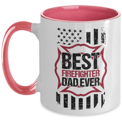 Best Firefighter Dad Ever Two Tone Mug