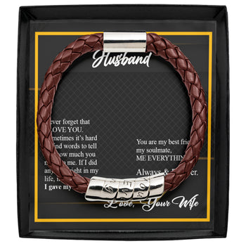leather personalized bracelet