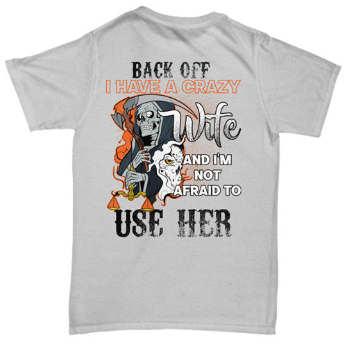 Back Off Crazy Wife Men's Casual Shirt
