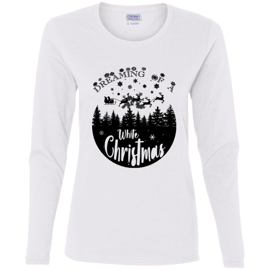 Dreaming Of A White Christmas Ladies Shirt, T-Shirts - Daily Offers And Steals