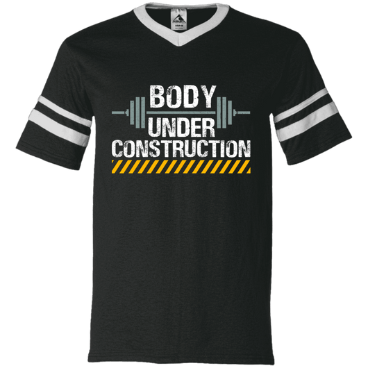 Body Under Construction Men's V-Neck Sleeve Stripe Jersey, T-Shirts - Daily Offers And Steals