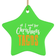 Tacos for Christmas Ceramic Star Handmade Ornament, Housewares - Daily Offers And Steals