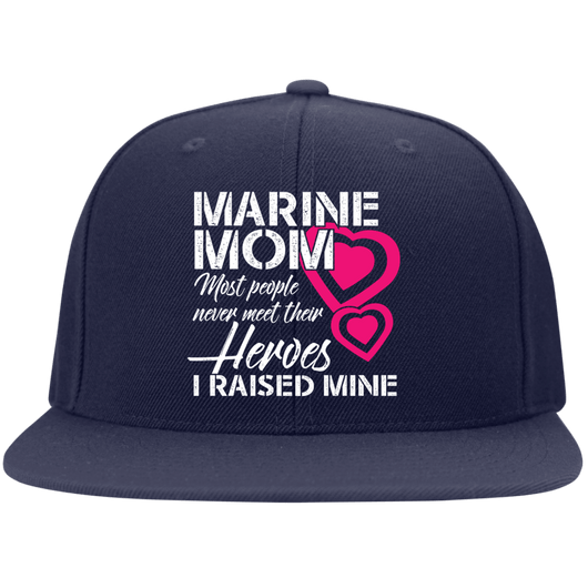 Marine Mom Flat Bill Snapback Hat, Hats - Daily Offers And Steals