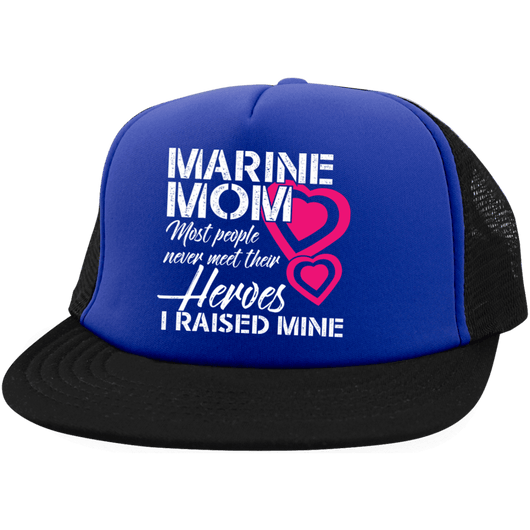 Marine Mom Veteran District Trucker Hat with Snapback, Hats - Daily Offers And Steals