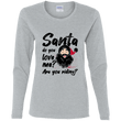Santas Love Womens Christmas Holiday Shirt, T-Shirts - Daily Offers And Steals