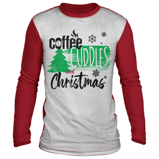 Coffee Cuddles Ugly Christmas Long Sleeve Shirt