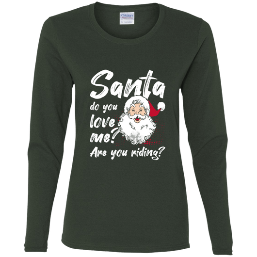 Santas Love Womens Christmas Novelty Shirt, T-Shirts - Daily Offers And Steals