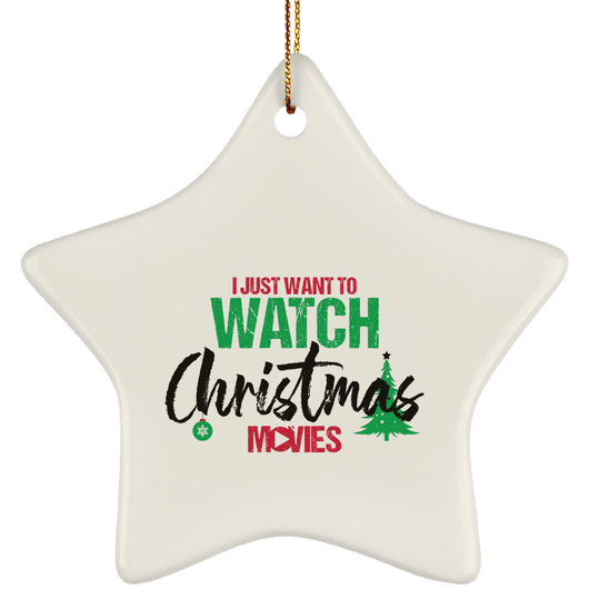 Watch Christmas Movies Ceramic Star Holiday Ornament Gift Idea, Housewares - Daily Offers And Steals