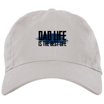 Dad Life Best Life White Brushed Twill Dad Cap, Hats - Daily Offers And Steals