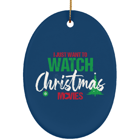 Watch Christmas Movies Ceramic Oval Ornament Sale Online, Housewares - Daily Offers And Steals