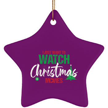 Watch Christmas Movies Ceramic Star Ornament, Housewares - Daily Offers And Steals
