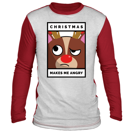 Christmas Makes Me Angry Ugly Long Sleeve Shirt, T-Shirts - Daily Offers And Steals