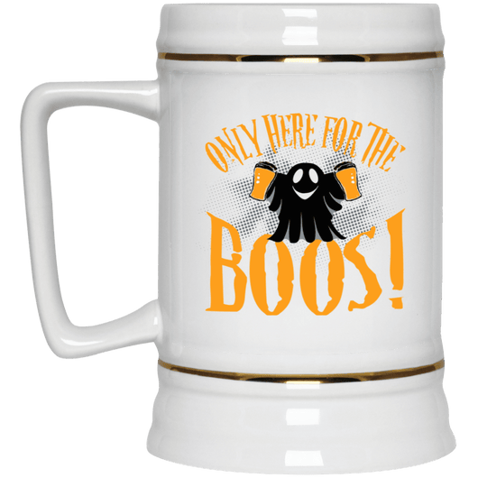 Only Here for The Boos Halloween Holiday Beer Stein, Drinkware - Daily Offers And Steals