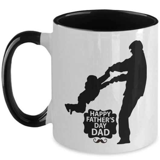 Happy Fathers Day Dad Two-Toned Mug Gift, mugs - Daily Offers And Steals