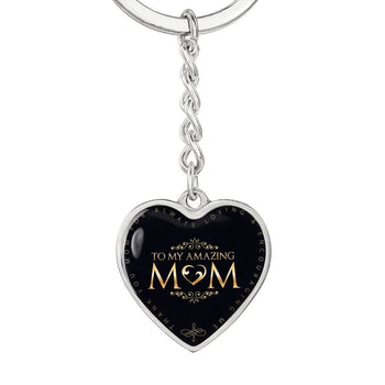 Amazing Mom Keychain Key Holder Gift