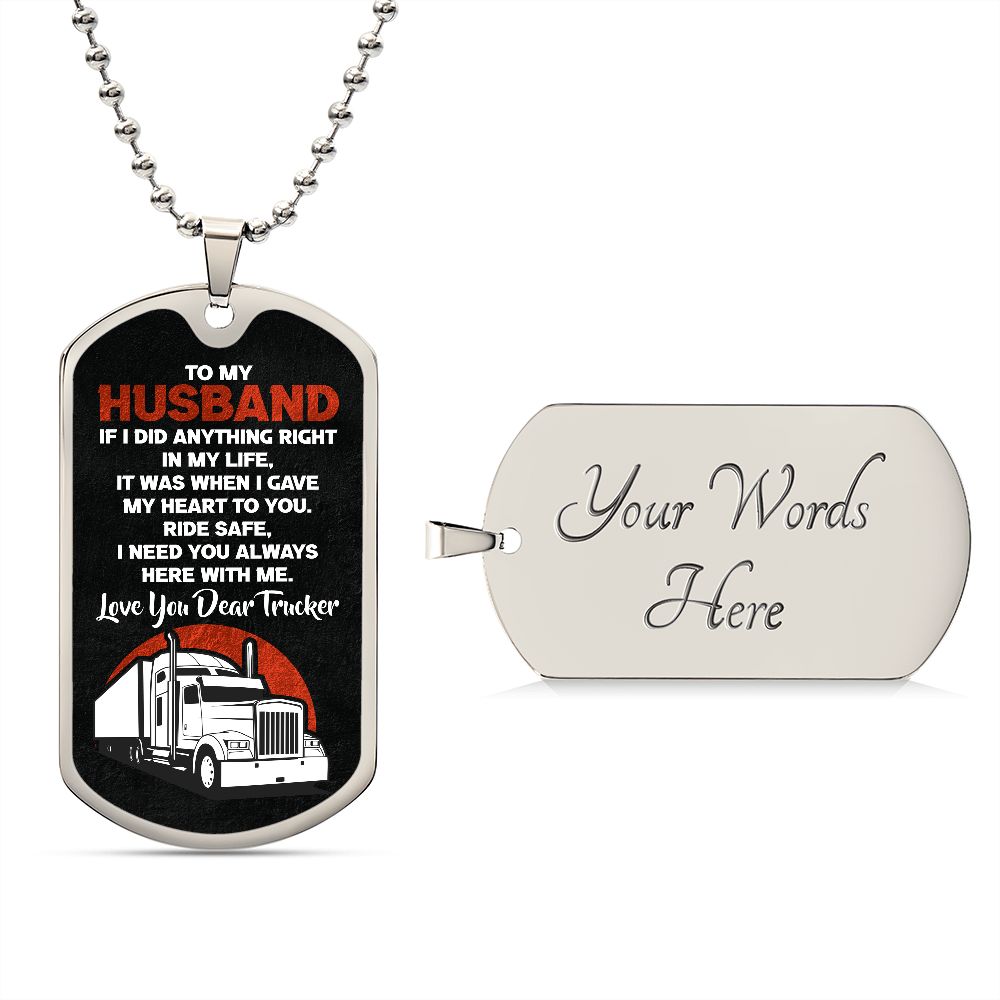 dog tag love necklace