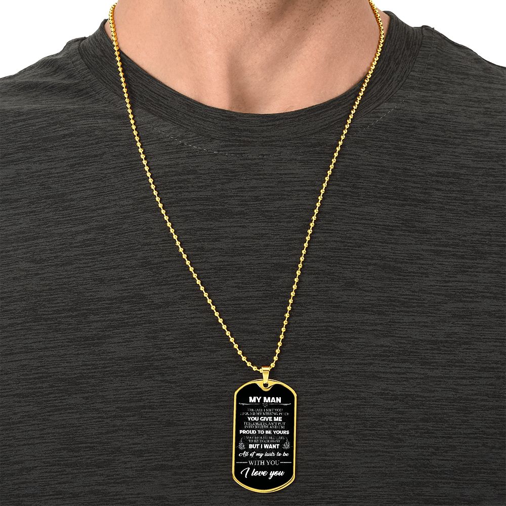 dog tag gold necklace