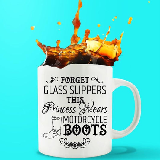 Princess Wears Motorcycle Boots Womens Novelty Mug, mugs - Daily Offers And Steals