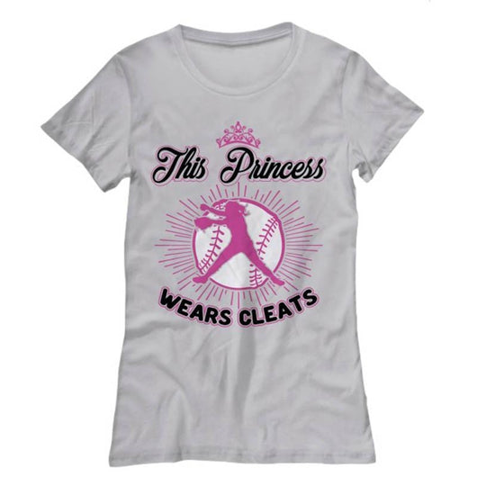 Princess Wears Cleats Womens Casual Tops, Shirts and Tops - Daily Offers And Steals