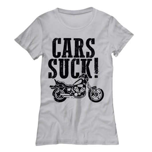 Cars Suck Biker Casual Shirt for Women, Shirts and Tops - Daily Offers And Steals