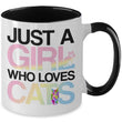 black cat coffee mug