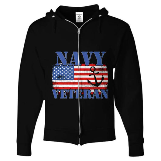 Navy Veteran Zip Up Hoodie, Shirts And Tops - Daily Offers And Steals