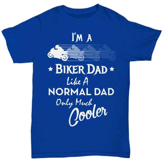 Cool Biker Dad Casual T Shirt for Men, Shirts and Tops - Daily Offers And Steals