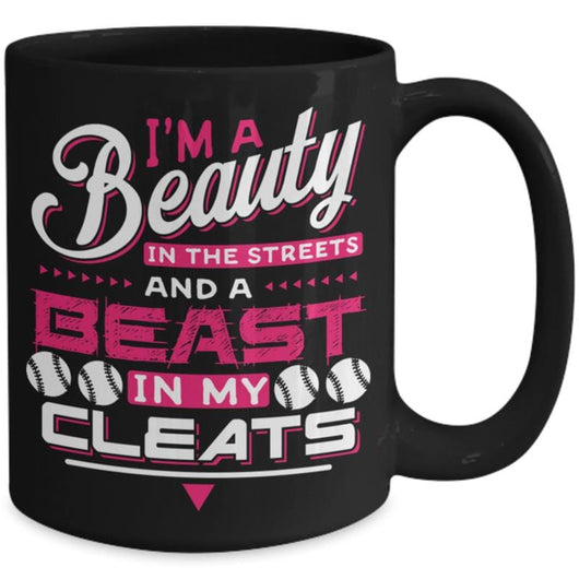 Beauty In Cleats Novelty Tea Coffee Mug, mugs - Daily Offers And Steals