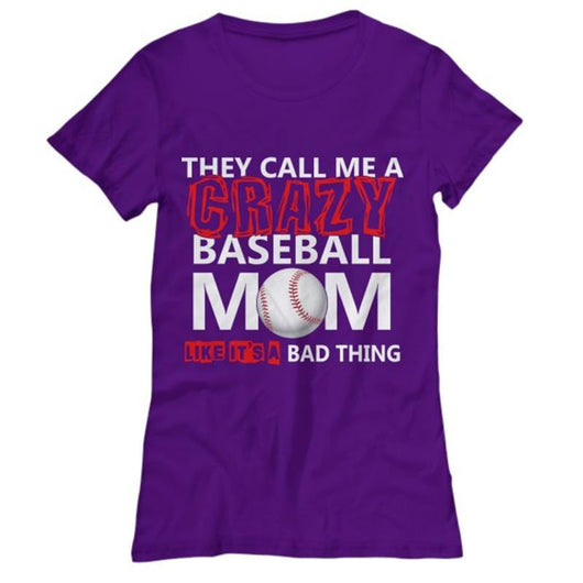 Crazy Baseball Mom Women's Casual Shirt, shirts and tops - Daily Offers And Steals