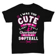 Softball Too Cute Women's Casual Shirt, Shirts And Tops - Daily Offers And Steals