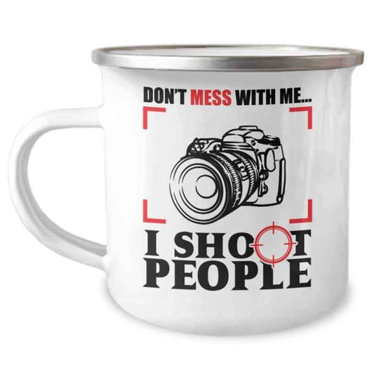 I Shoot People Photographer Camper Style Mug