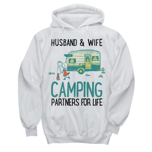 Husband and Wife Personalized Camping Hoodie, Shirts And Tops - Daily Offers And Steals