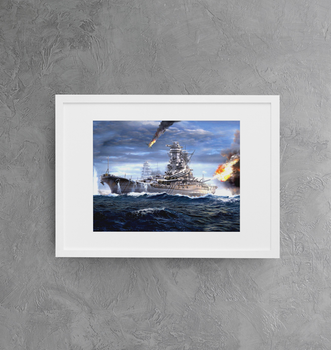 Armed Forces USS Battleship Canvas Wall Art 8x10