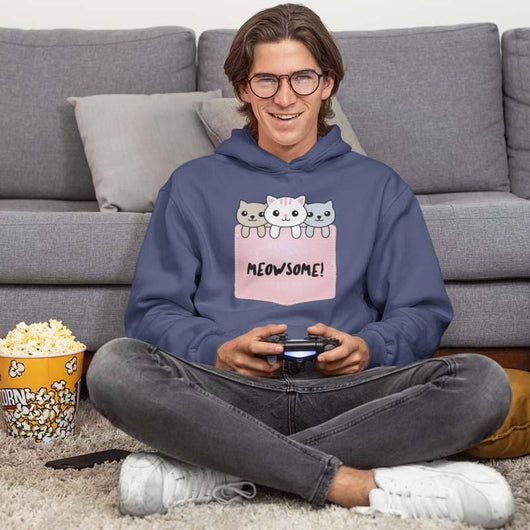 Meowsome Cat Lover Hoodie For Humans, Shirts and Tops - Daily Offers And Steals