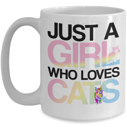 white cat coffee mug