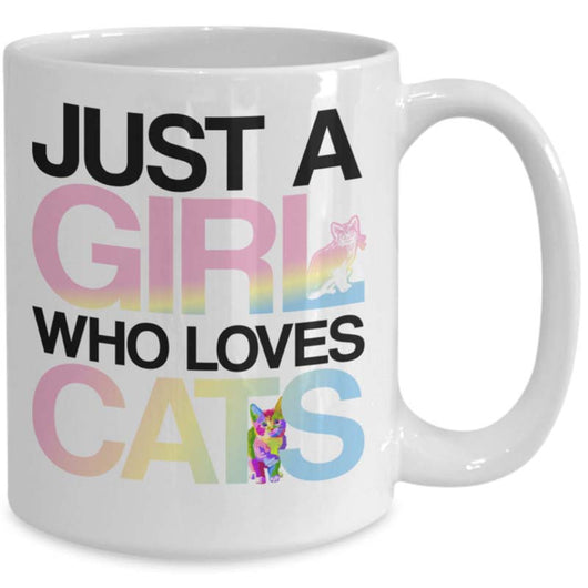white cat coffee mug