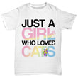 Just A Girl Who Loves Cats Ladies Shirt