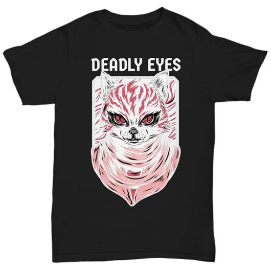 Deadly Eyes Cat Men Women Shirt, Shirts and Tops - Daily Offers And Steals