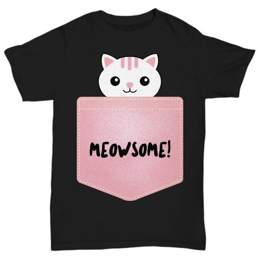 Meowsome Cat Shirt Design Online, Shirts and Tops - Daily Offers And Steals