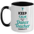 Dance Teacher Ceramic Two-Toned Coffee Mug Gift