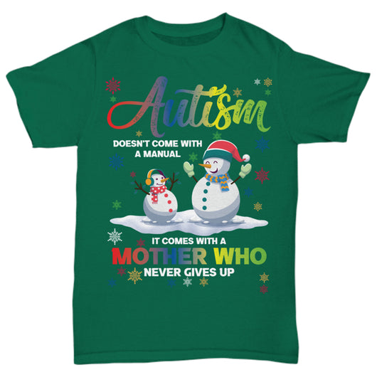 Snowman Autism Christmas Novelty Shirt