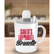 Santa's Favourite Brunette Holiday Mug, Drinkware - Daily Offers And Steals