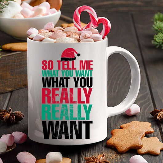 What You Really Want Christmas Holiday Mug, mugs - Daily Offers And Steals