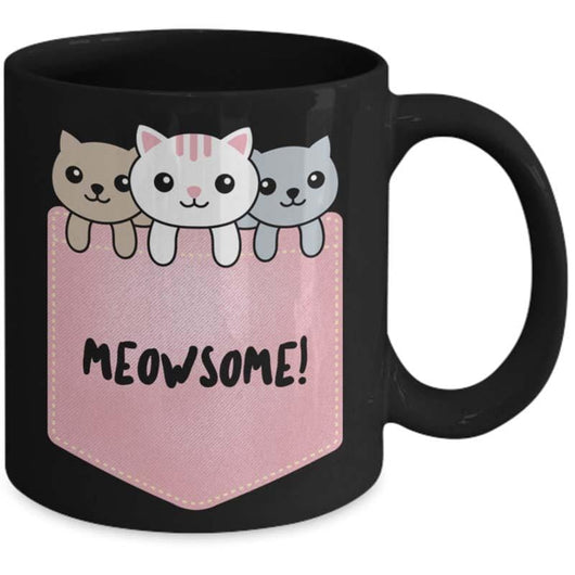 Unique Meowsome Cat Mom Dad Coffee Mug, mugs - Daily Offers And Steals