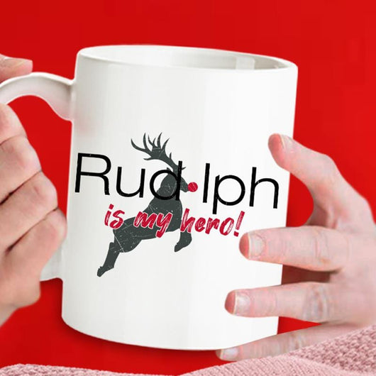 Reindeer Rudolph My Hero Christmas Mug, mugs - Daily Offers And Steals