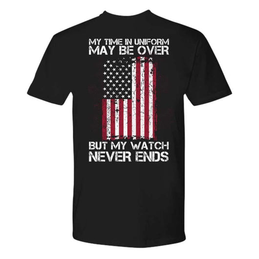 My Watch Never Ends Men's Veteran T-Shirt Gift, Shirts and Tops - Daily Offers And Steals