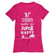 Cows Make Me Happy Casual Shirt For Women, Shirts And Tops - Daily Offers And Steals