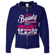 Beauty In Cleats Women's Zip Up Hoodie, Shirts and Tops - Daily Offers And Steals