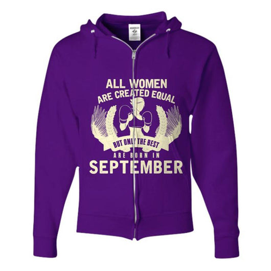 Women Born In September Zip Up Hoodie, Shirts and Tops - Daily Offers And Steals